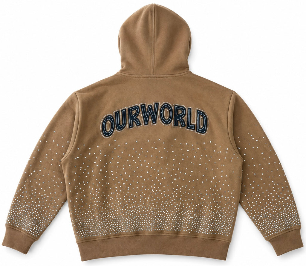 "1993 Legacy" Rhinestone Zip Ski Mask Hoodie