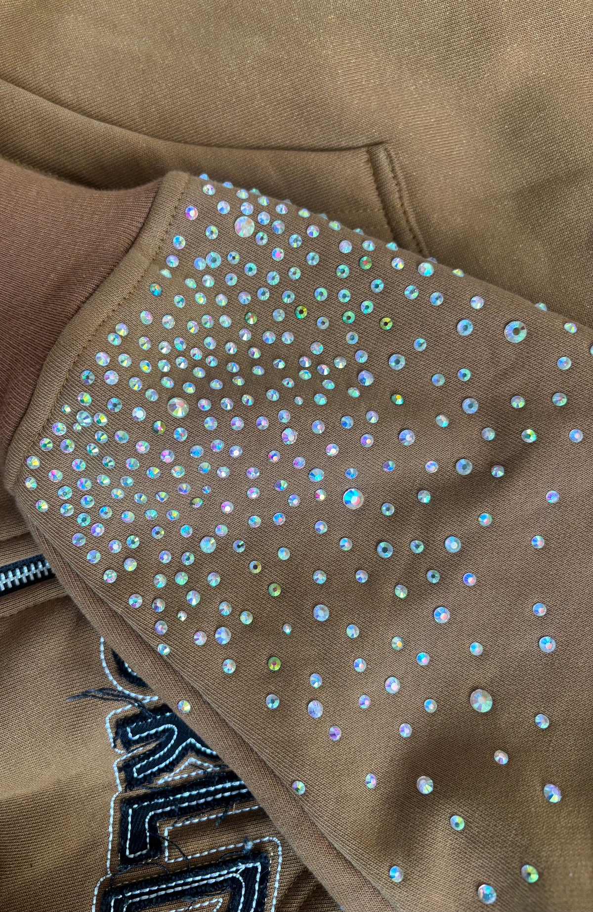 "1993 Legacy" Rhinestone Zip Ski Mask Hoodie